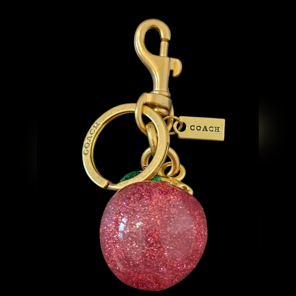 Letter "C" Pink Apple Keychain | Keyfob | Bag Charm